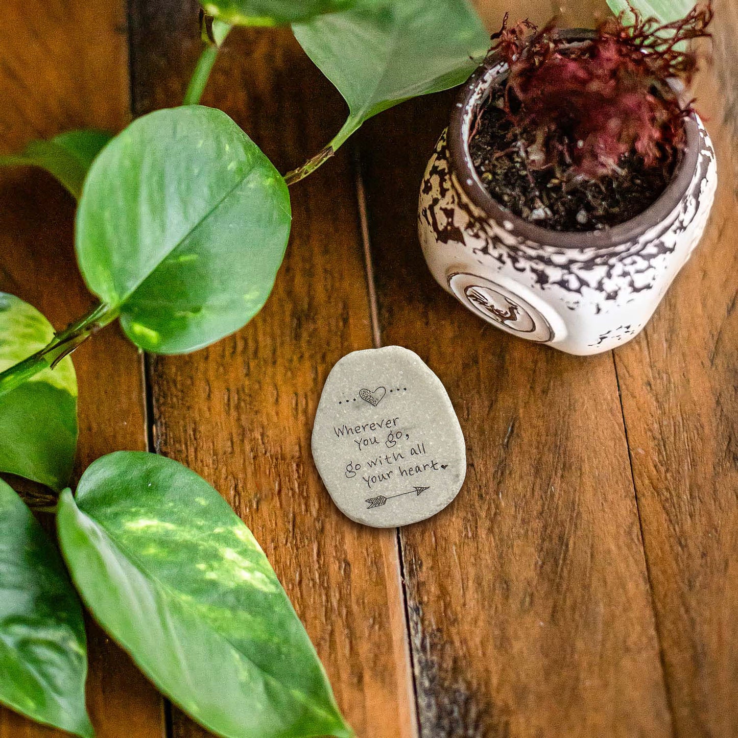 Illustrated stone magnet 34 all your heart