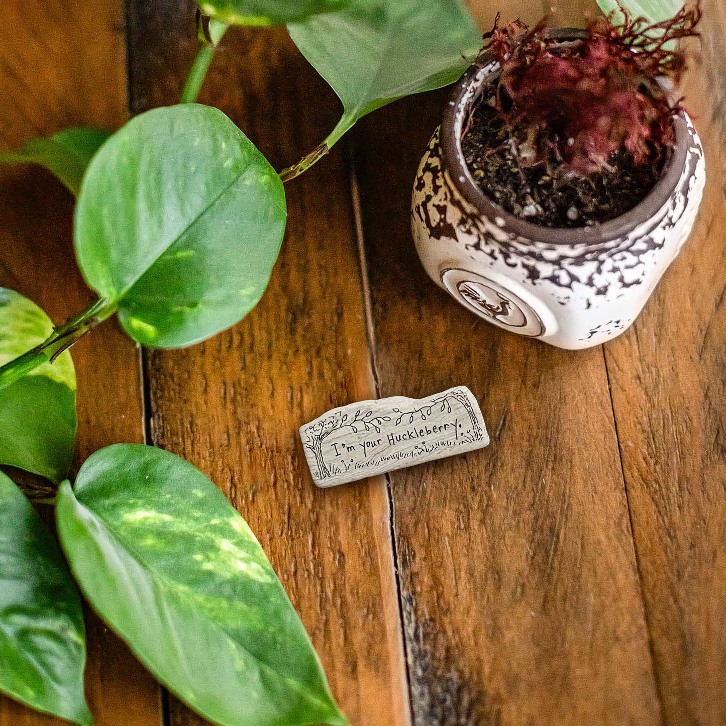 Illustrated stone magnet 44 I'm your huckleberry