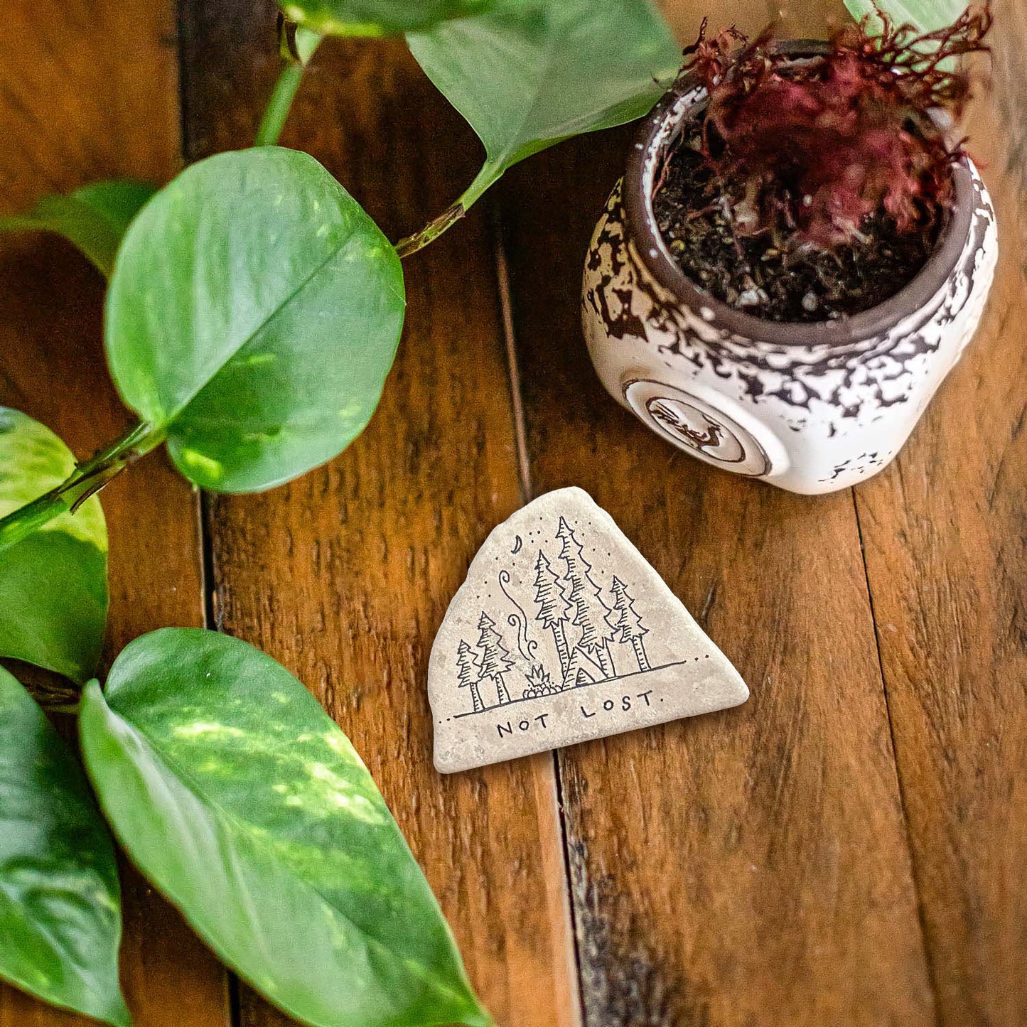 Illustrated stone magnet 52 not lost