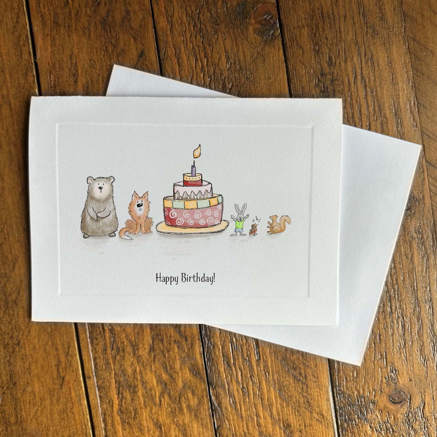 birthday greeting card - gang's all here