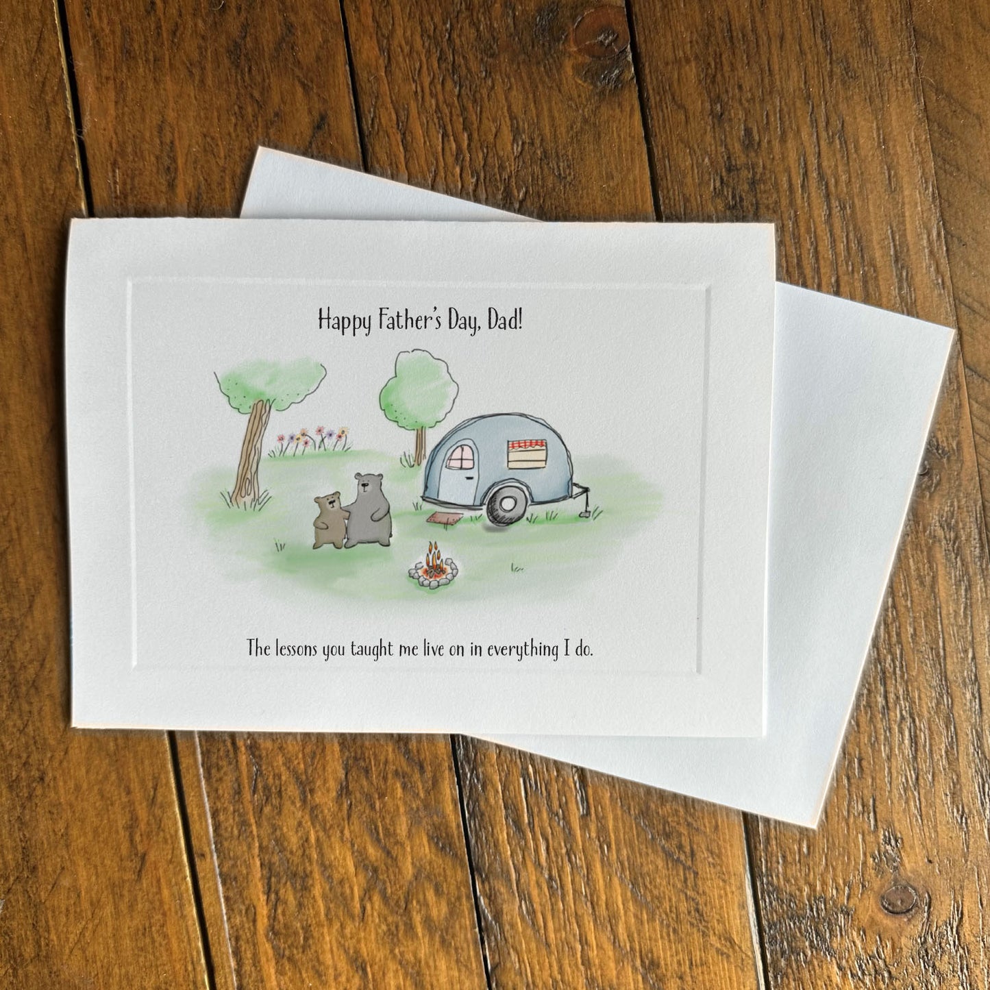 Father's Day card - campin bears