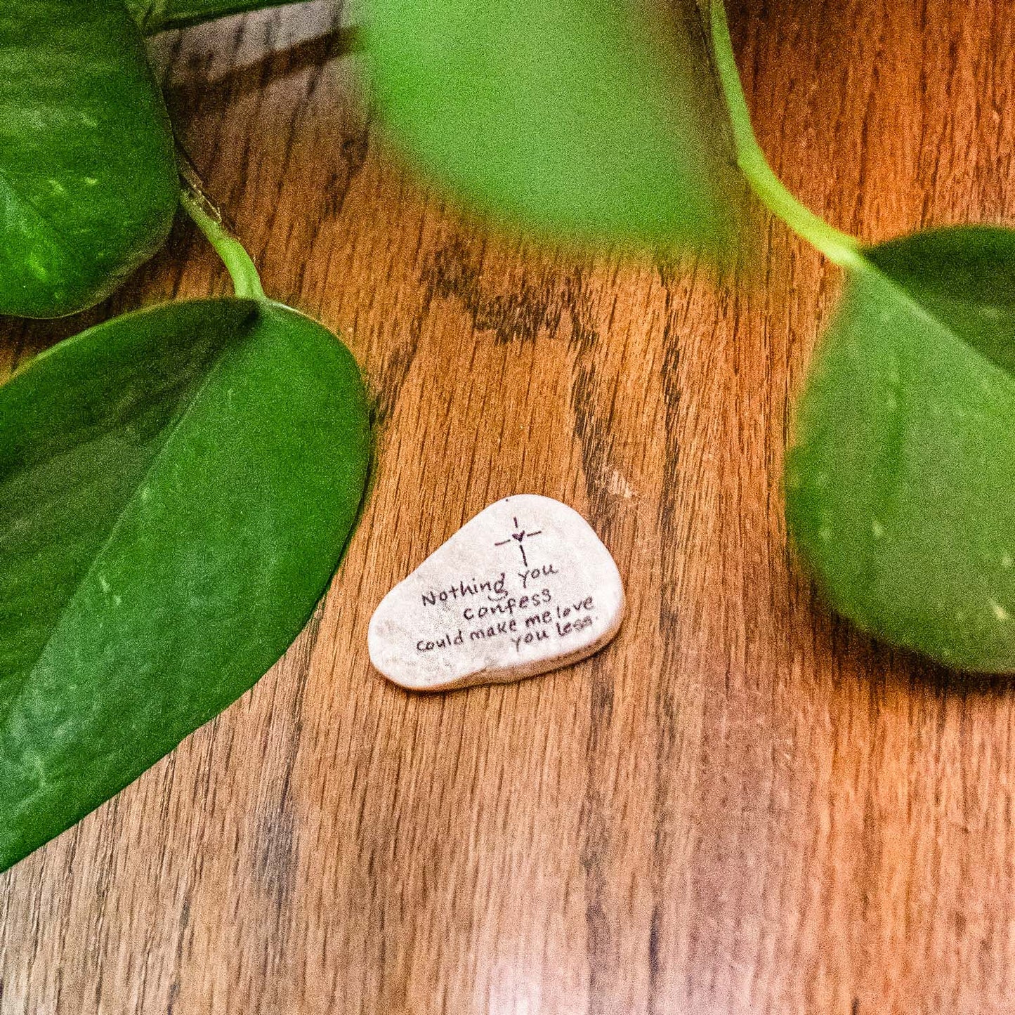 Stone art magnet 13 nothing you confess