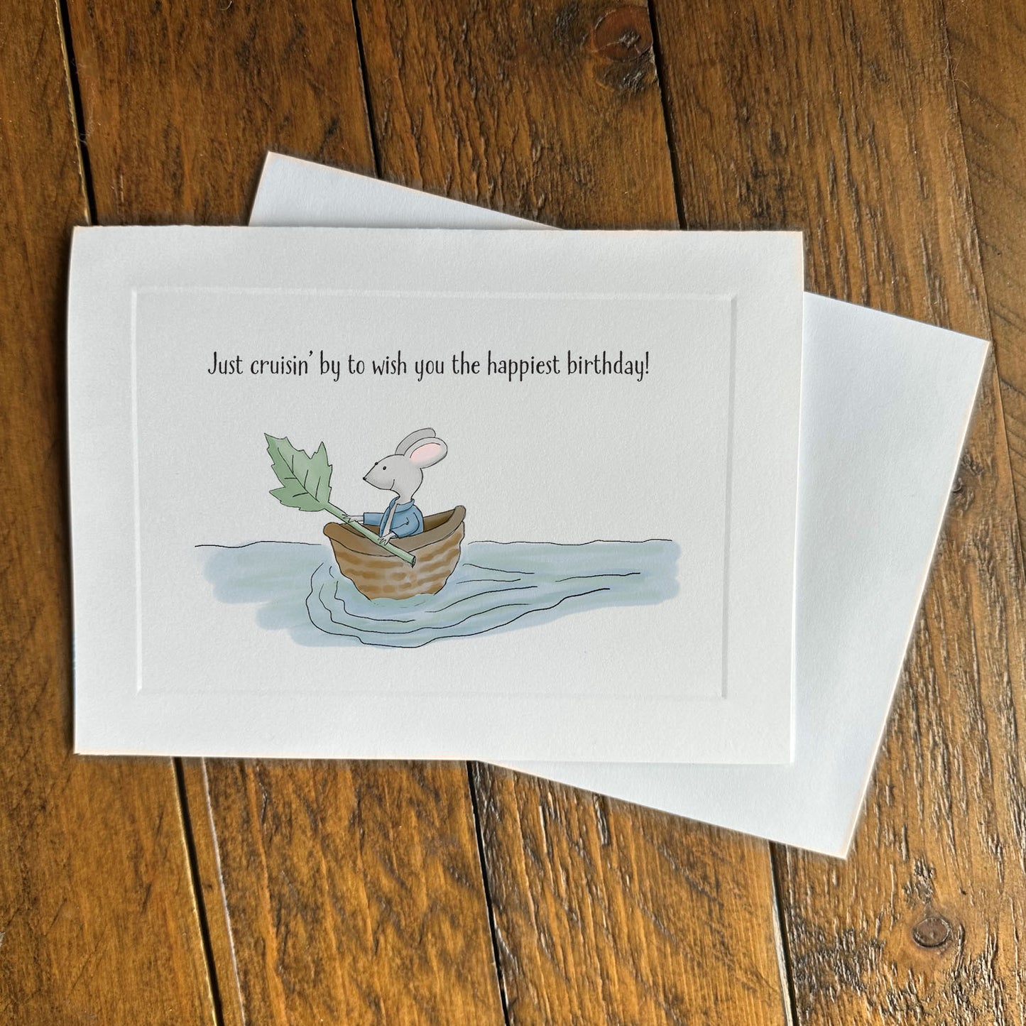birthday greeting card - mouse adventure