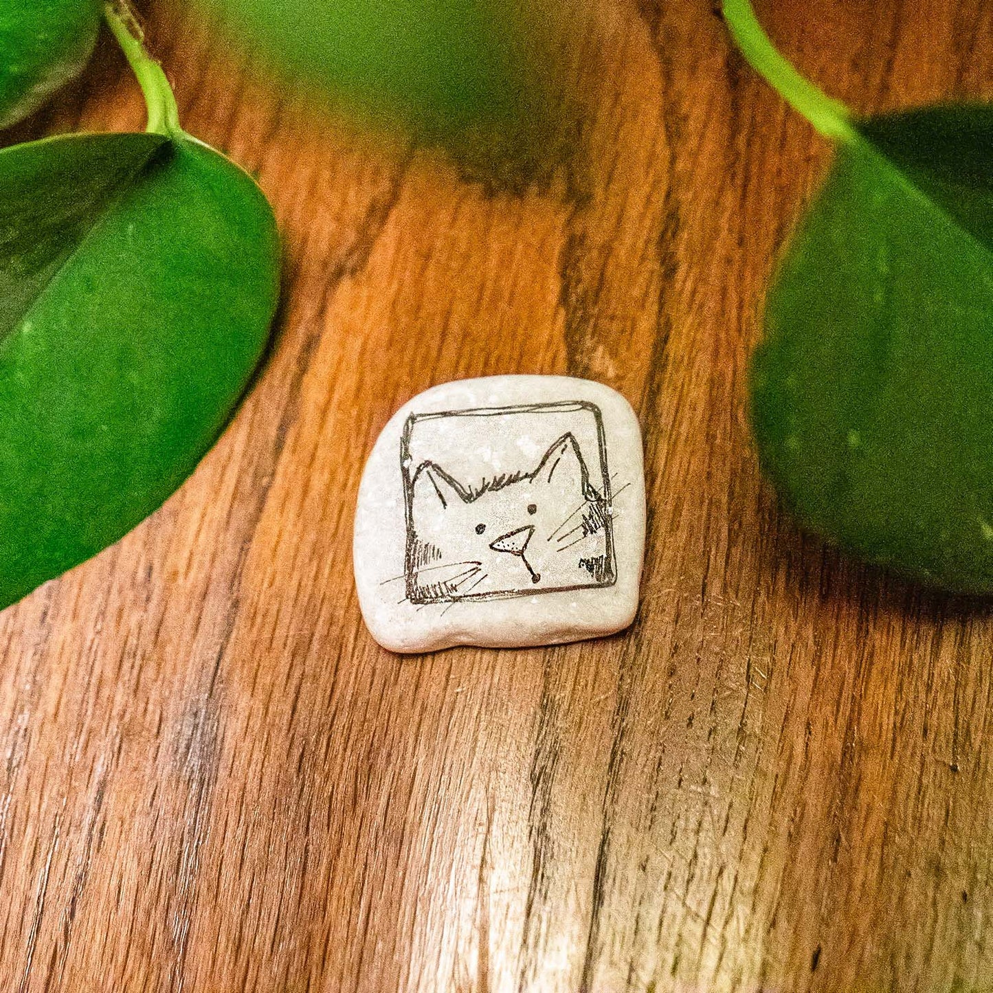 Stone art magnet 5 cat