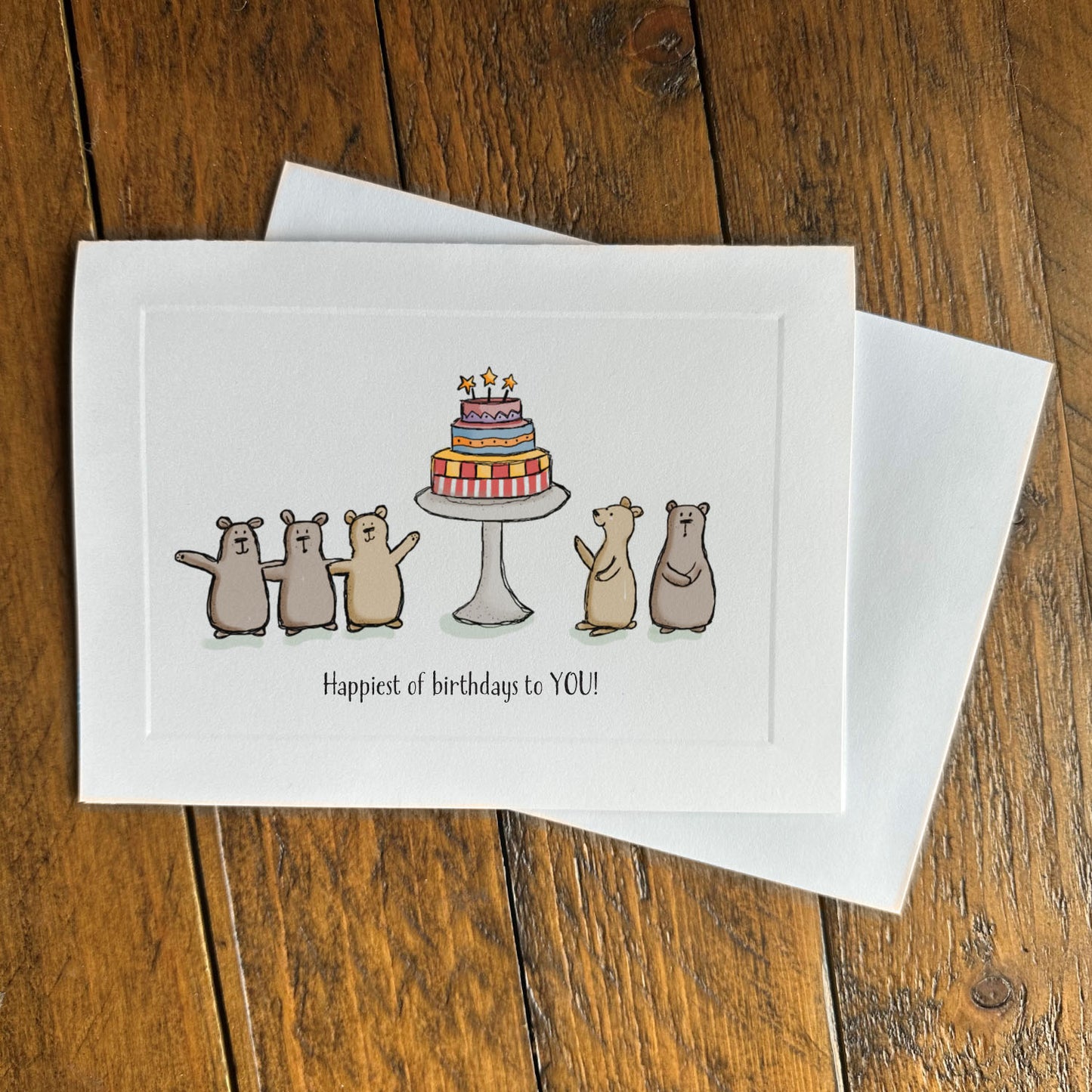 birthday greeting card - birthday cake stars