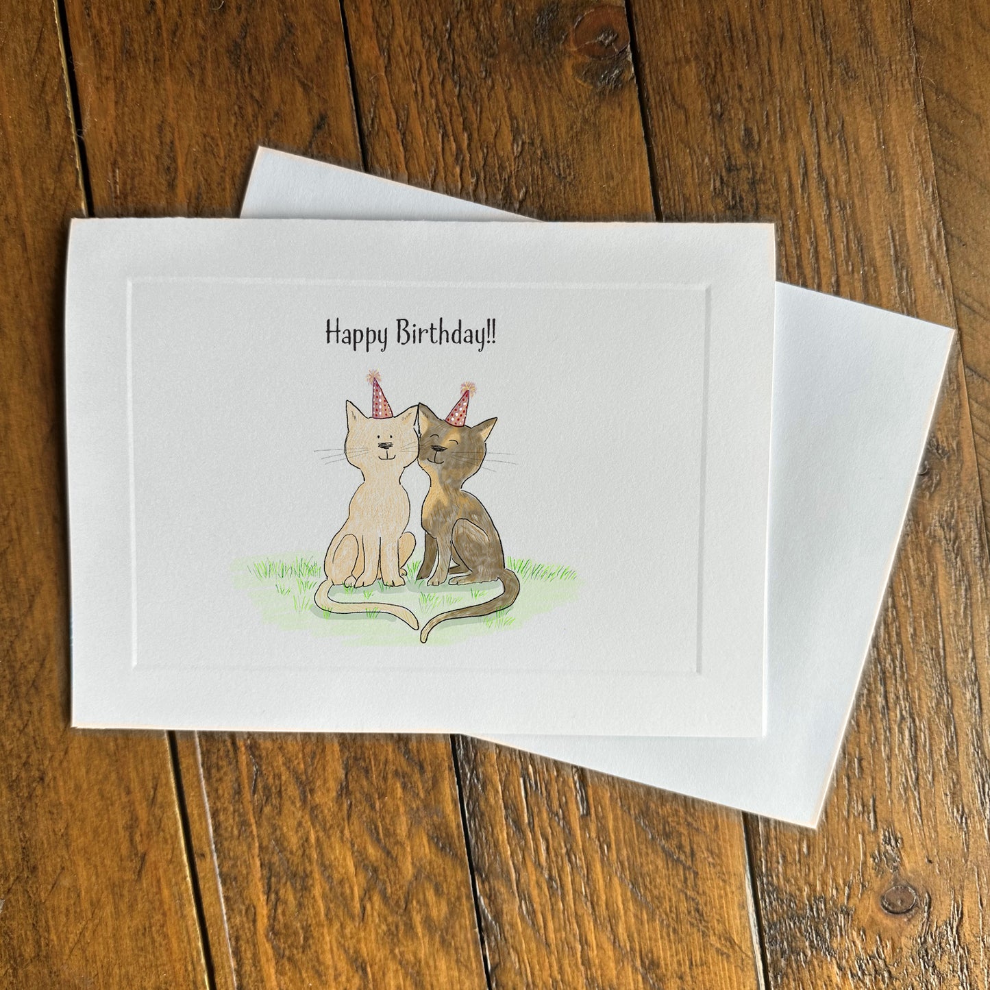 birthday greeting card - birthday kitties