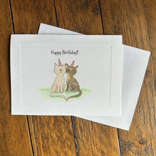 birthday greeting card - birthday kitties