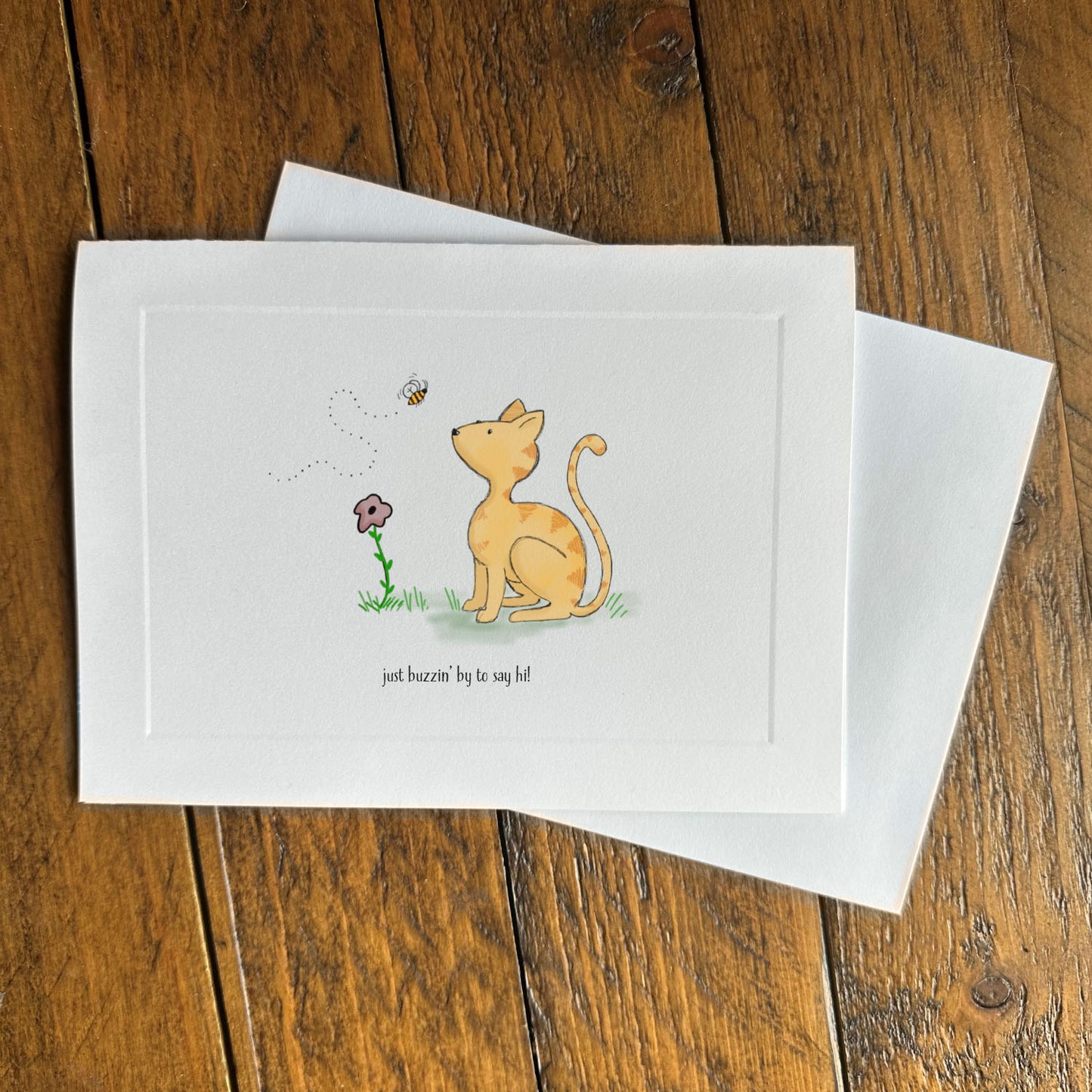 Friendship greeting card - buzzin by to say HI