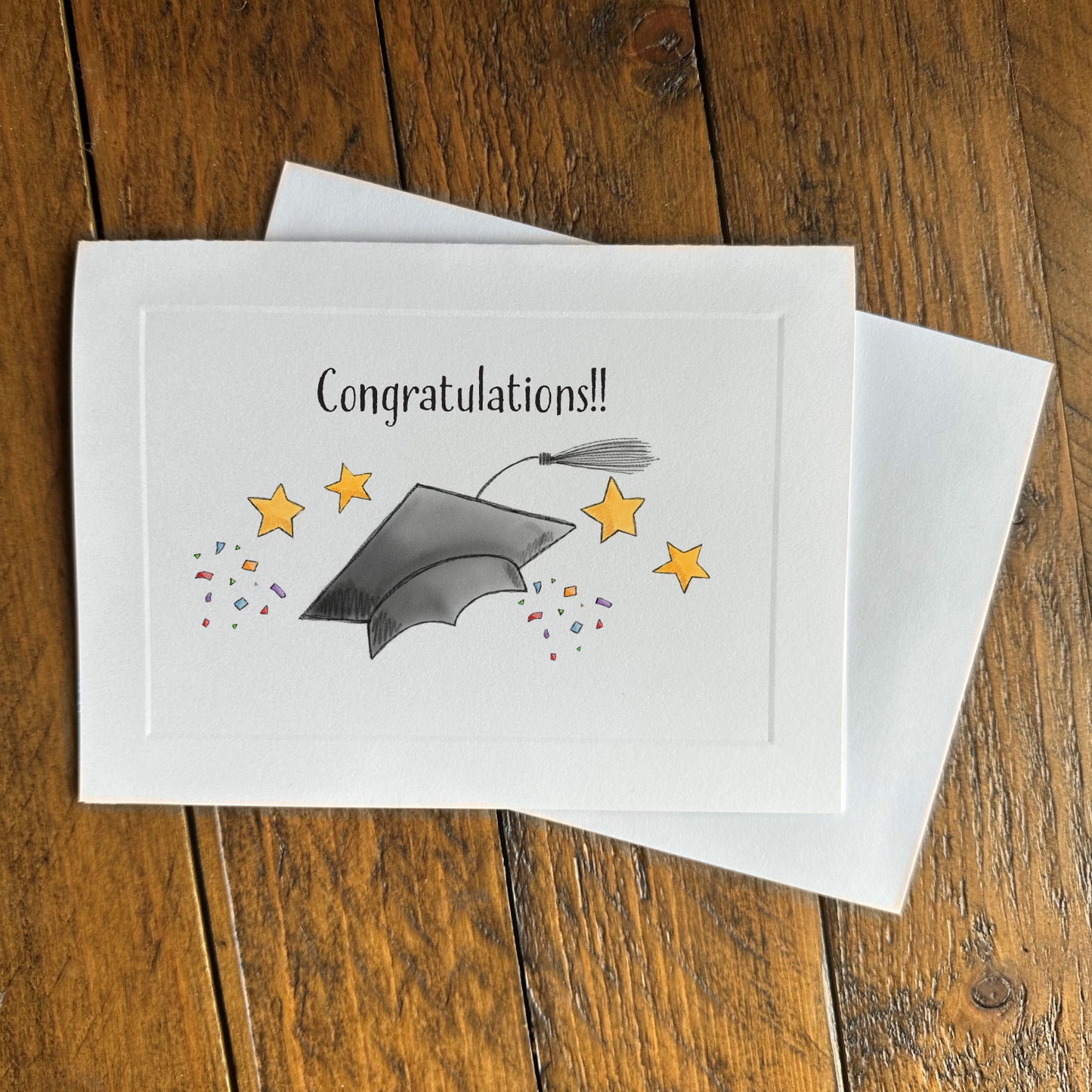 graduation greeting card - congrats stars