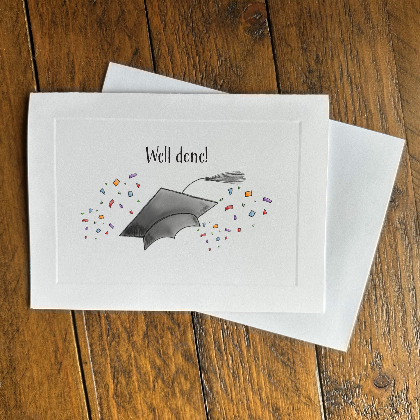 graduation greeting card - cap well done
